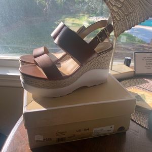 Michael Kors Rhett Wedge Sandals New 8
